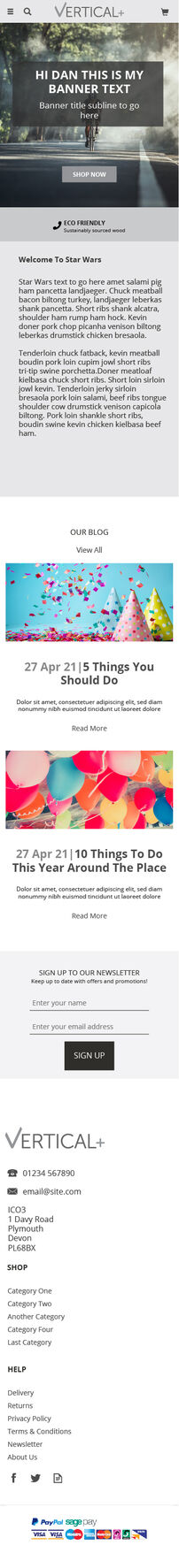 Adore – Homepage Mobile