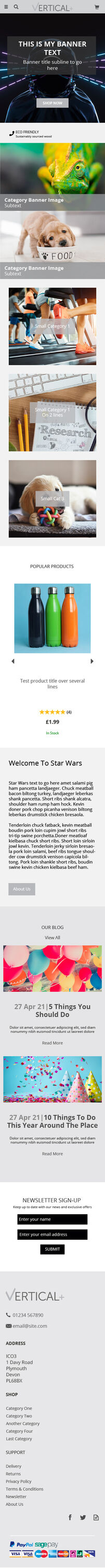 Advanced – Homepage Mobile