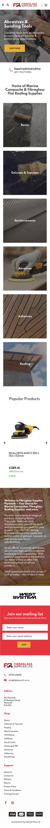 FSL – Homepage Mobile