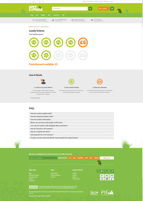 account loyalty page