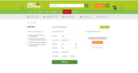 add a pet