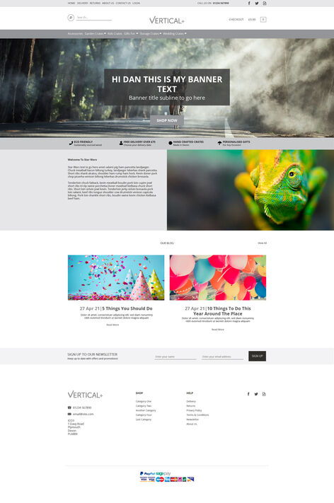 Adore – Homepage Desktop