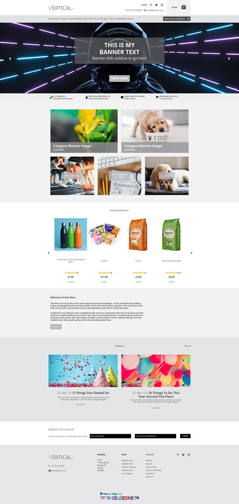 Advanced – Homepage Desktop