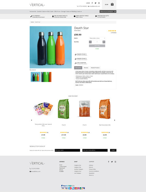 Advanced – Product Page Desktop