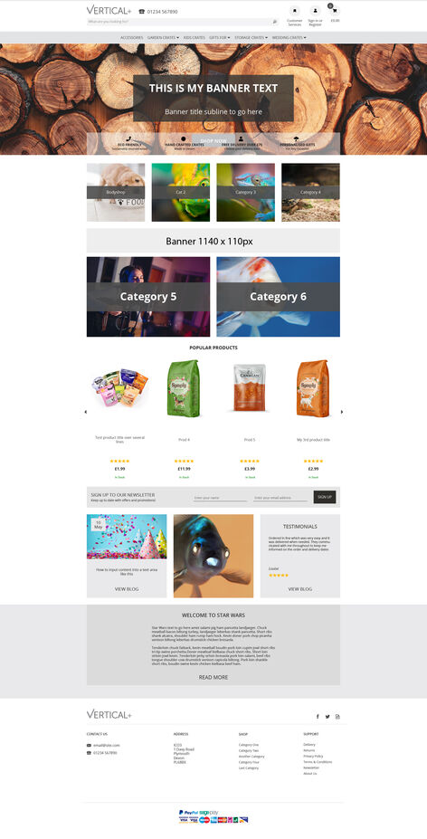 Wood – Homepage Desktop