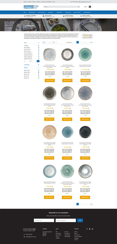 DIA – Category Page Pricing Option 2