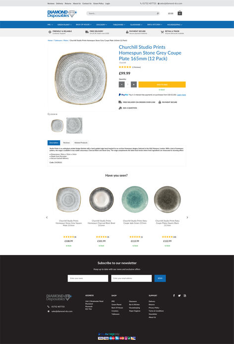 DIA – Product Page Desktop Tabs Under